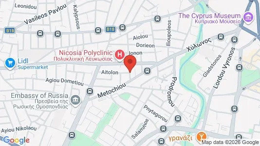 Apartments for rent i Nicosia Lefkosia - kort over placeringen