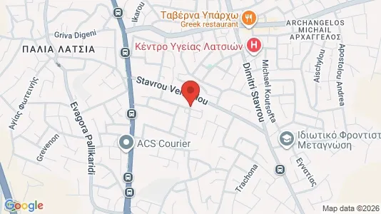 Apartments for rent i Nicosia Latsia - kort over placeringen