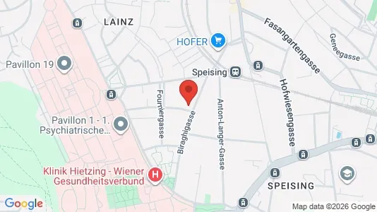 Apartments for rent i Vienna Hietzing - kort over placeringen