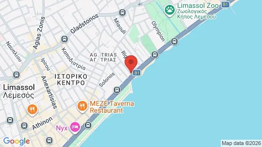 Apartments for rent i Limassol - kort over placeringen