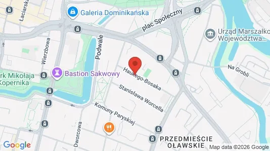 Apartments for rent i Wrocław - kort over placeringen