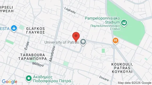 Apartments for rent i Patras - kort over placeringen