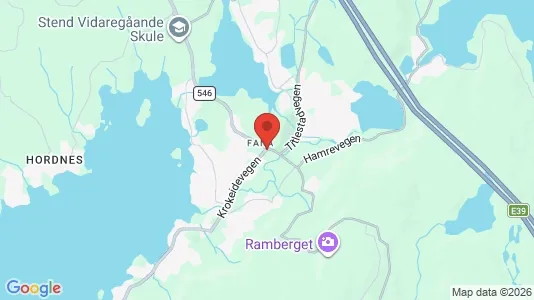 Houses for rent i Bergen Fana - kort over placeringen