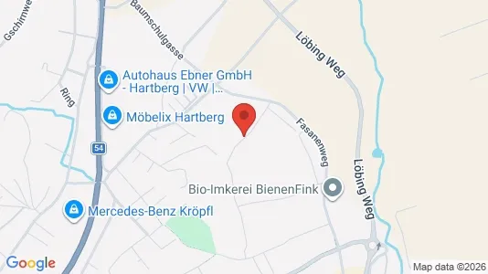 Apartments for rent i Grafendorf bei Hartberg - kort over placeringen