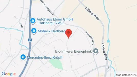Apartments for rent i Grafendorf bei Hartberg - kort over placeringen