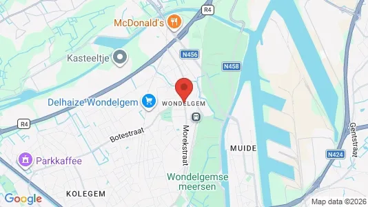 Houses for rent i Gent Wondelgem - kort over placeringen