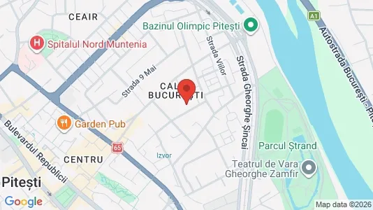 Apartments for rent i Piteşti - kort over placeringen