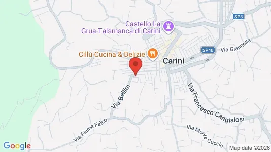 Apartments for rent i Carini - kort over placeringen