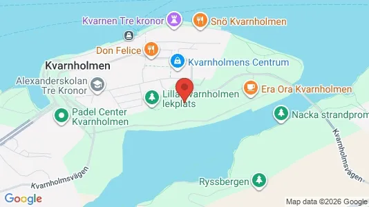 Apartments for rent i Nacka - kort over placeringen