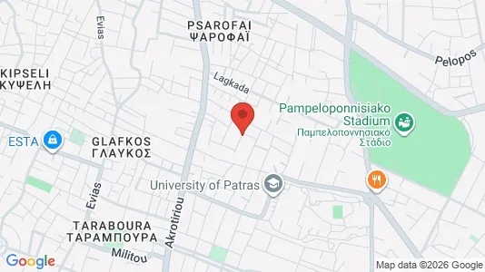 Apartments for rent i Patras - kort over placeringen