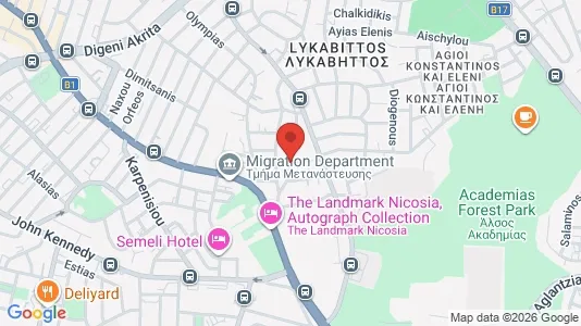 Apartments for rent i Nicosia Lefkosia - kort over placeringen