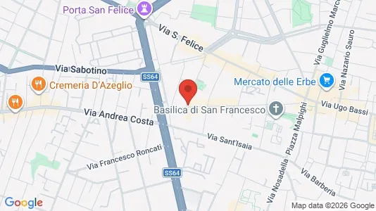 Apartments for rent i Bologna - kort over placeringen