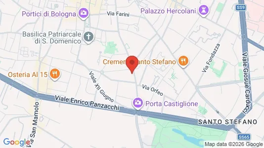 Apartments for rent i Bologna - kort over placeringen