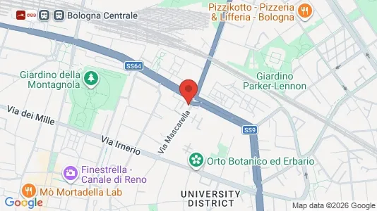 Apartments for rent i Bologna - kort over placeringen