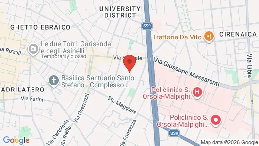 Apartments for rent i Bologna - kort over placeringen