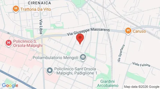 Apartments for rent i Bologna - kort over placeringen