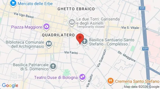 Apartments for rent i Bologna - kort over placeringen