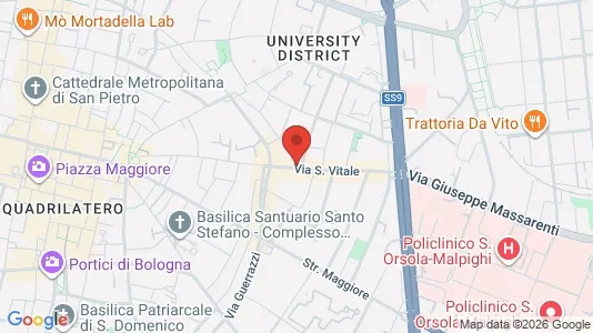 Apartments for rent i Bologna - kort over placeringen