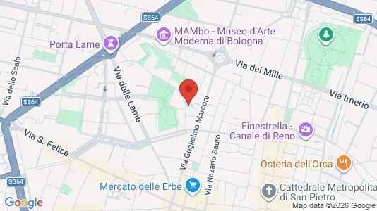 Apartments for rent i Bologna - kort over placeringen