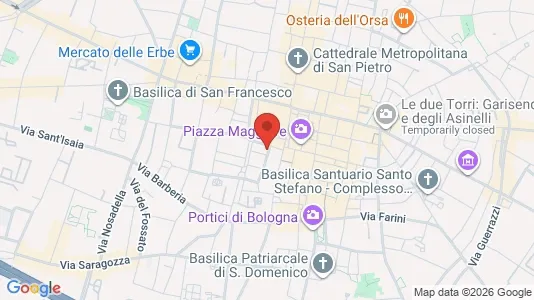 Apartments for rent i Bologna - kort over placeringen