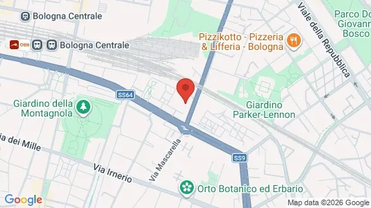 Apartments for rent i Bologna - kort over placeringen