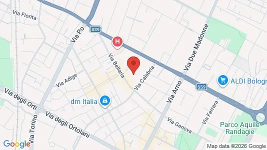 Apartments for rent i Bologna - kort over placeringen