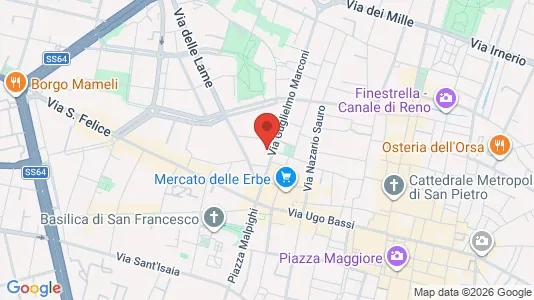Apartments for rent i Bologna - kort over placeringen