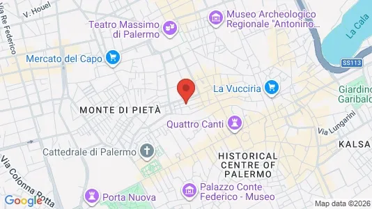 Apartments for rent i Palermo - kort over placeringen