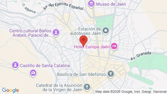 Apartments for rent i Jaén - kort over placeringen