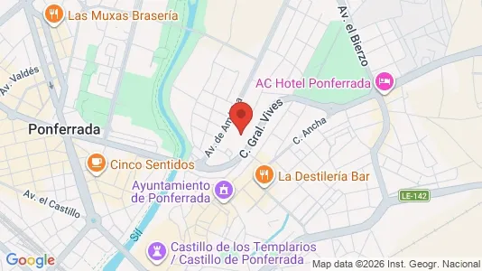 Rooms for rent i Ponferrada - kort over placeringen