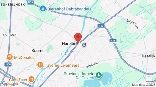 Houses for rent i Harelbeke - kort over placeringen