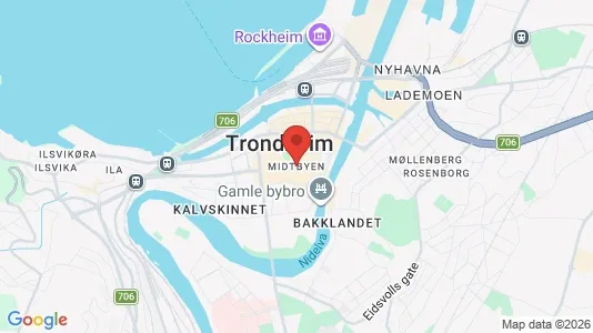 Houses for rent i Trondheim Midtbyen - kort over placeringen