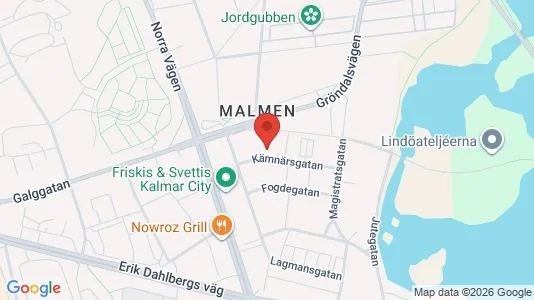 Apartments for rent i Kalmar - kort over placeringen