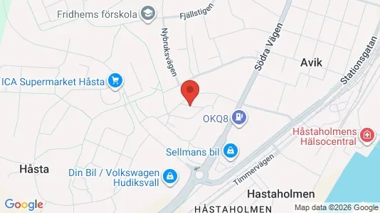 Apartments for rent i Hudiksvall - kort over placeringen