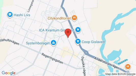 Apartments for rent i Gislaved - kort over placeringen