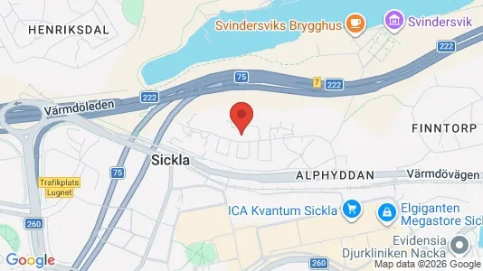 Apartments for rent i Nacka - kort over placeringen
