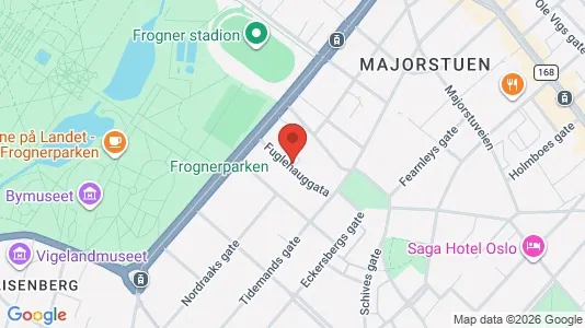Apartments for rent i Oslo Frogner - kort over placeringen