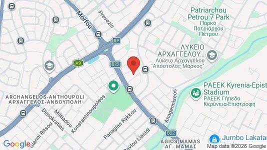 Apartments for rent i Nicosia Strovolos - kort over placeringen