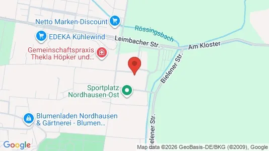Apartments for rent i Nordhausen - kort over placeringen