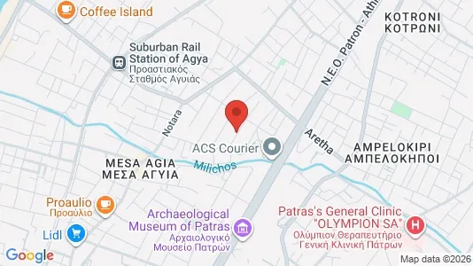 Apartments for rent i Patras - kort over placeringen