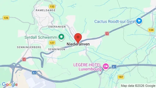 Apartments for rent i Niederanven - kort over placeringen