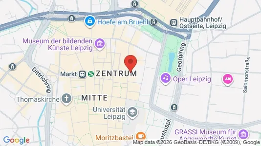 Apartments for rent i Leipzig - kort over placeringen