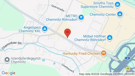 Apartments for rent i Chemnitz - kort over placeringen