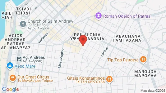 Apartments for rent i Patras - kort over placeringen