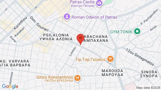 Apartments for rent i Patras - kort over placeringen
