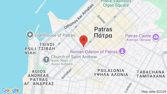 Apartments for rent i Patras - kort over placeringen