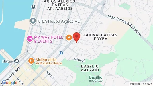 Apartments for rent i Patras - kort over placeringen