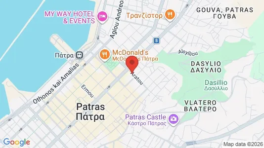 Apartments for rent i Patras - kort over placeringen