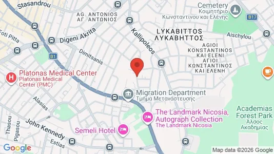 Apartments for rent i Nicosia Lefkosia - kort over placeringen