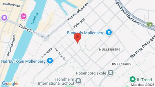 Apartments for rent i Trondheim Østbyen - kort over placeringen